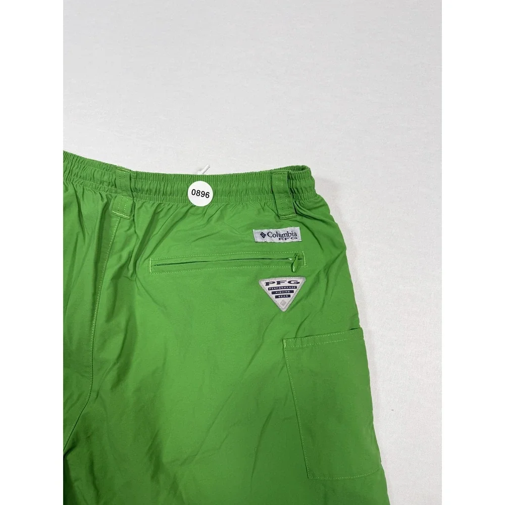 Columbia PFG Shorts‎ Mens Medium Green Swim Trunks Omni-Shade Lined UPF Fishing